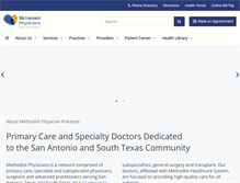 Tablet Screenshot of methodistphysicianpractices.com